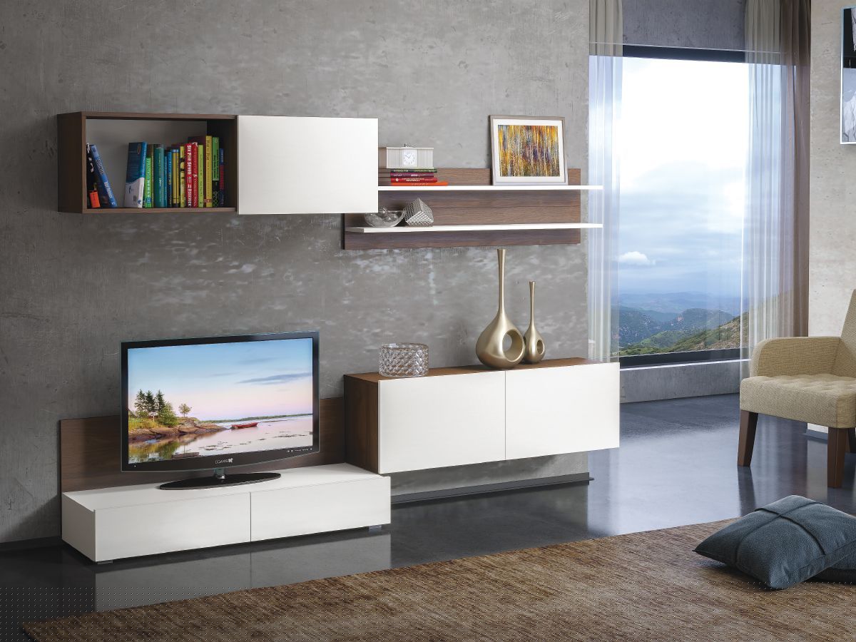 ИСНЯТО Гринвич 08.116 Полка навесная, цвет орех селект каминный/белый премиум, ШхГхВ 120х18,6х17 см. | фото 3