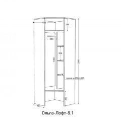 ОЛЬГА-ЛОФТ 9.1 Шкаф угловой без зеркала | фото 2