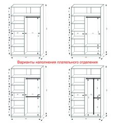 Шкаф-купе 1400 серии SOFT D1+D3+B2+PL1 (2 ящика+1штанга) профиль «Графит» | фото 7