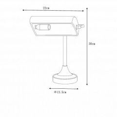 Настольная лампа офисная Lucide Banker 17504/01/11 | фото 4